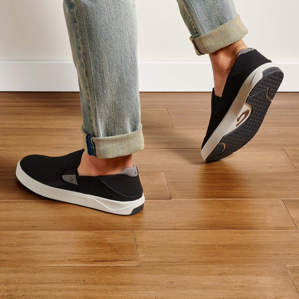 OluKai OluKai Lae‘ahi - Black | Men's Slip-on Sneakers