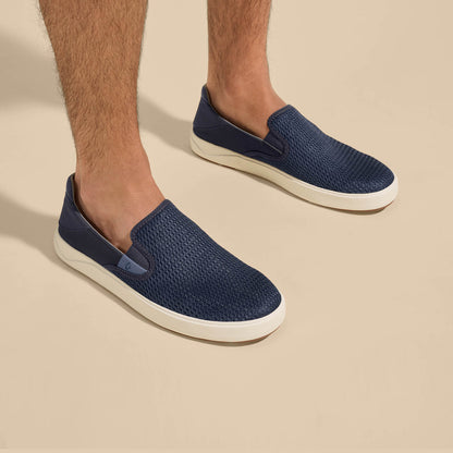 OluKai Lae‘ahi Men's Slip-On Sneakers - Blue Depth