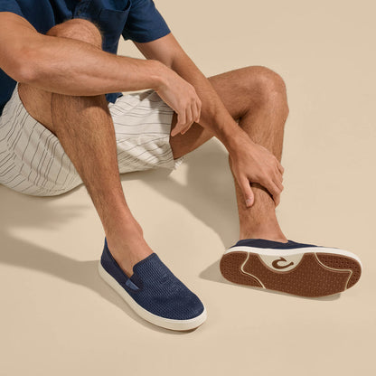 OluKai Lae‘ahi Men's Slip-On Sneakers - Blue Depth