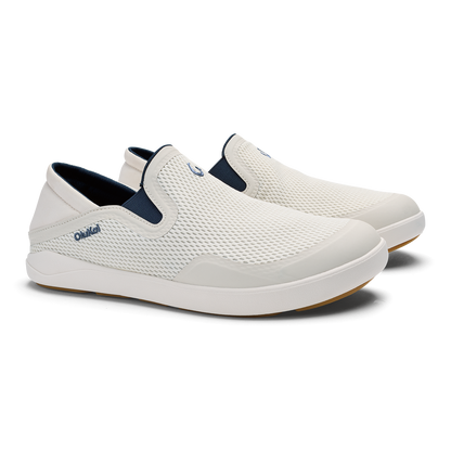 OluKai Moku Slip-on - White Sand / Trench Blue