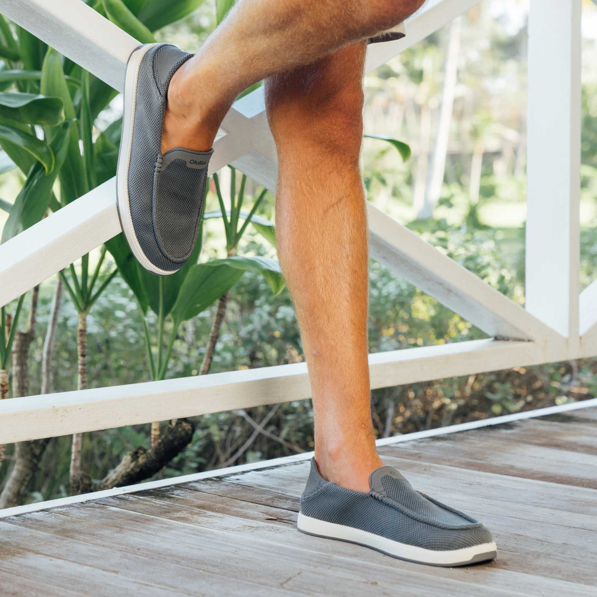 OluKai Kākaha Mesh Men‘s Slip-On Shoes - Rock