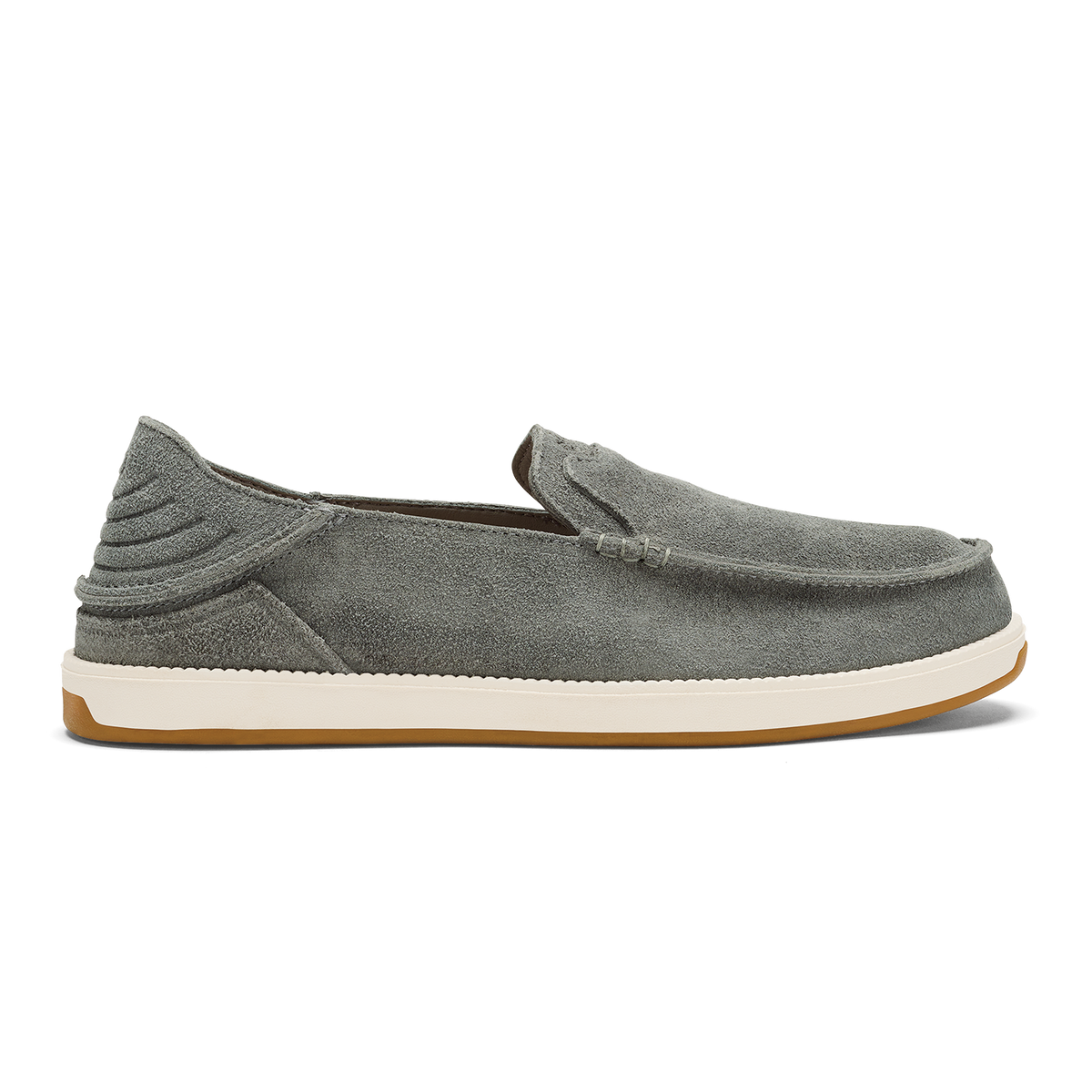 OluKai Kākaha Nia Men‘s Suede Slip-On Shoes - Ash