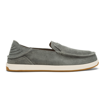 OluKai Kākaha Nia Men‘s Suede Slip-On Shoes - Ash