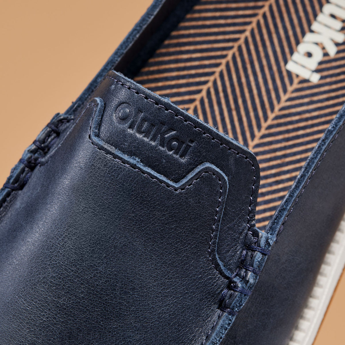OluKai Kākaha Nia Men‘s Suede Slip-On Shoes - Mood Indigo