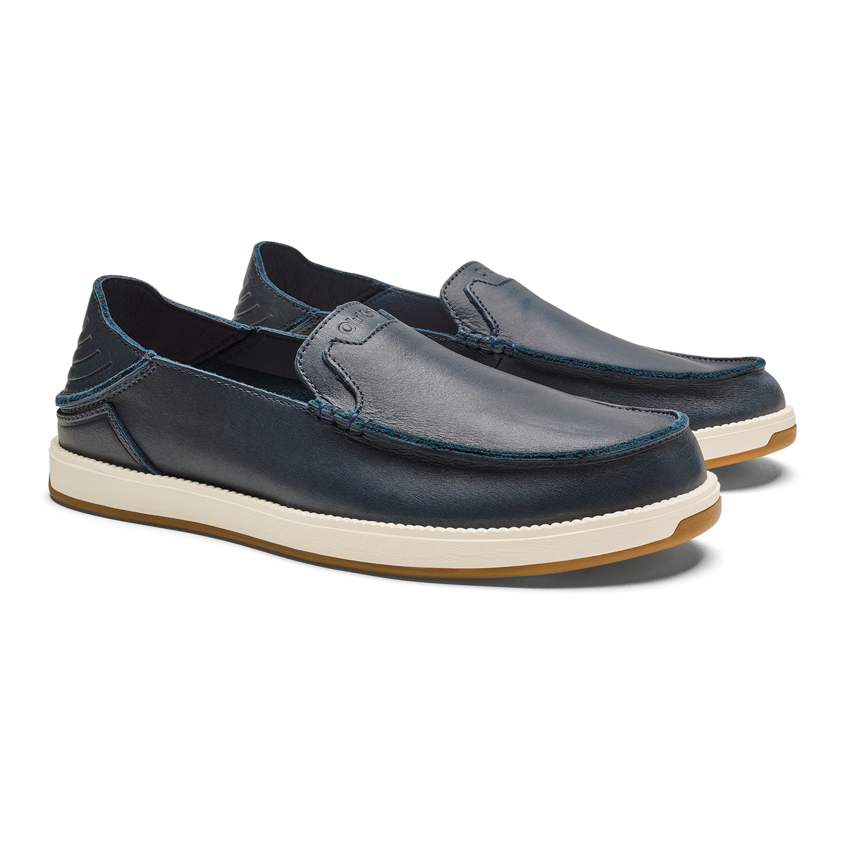 OluKai Kākaha Nia Men‘s Suede Slip-On Shoes - Mood Indigo