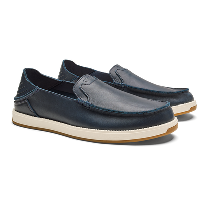 OluKai Kākaha Nia Men‘s Suede Slip-On Shoes - Mood Indigo