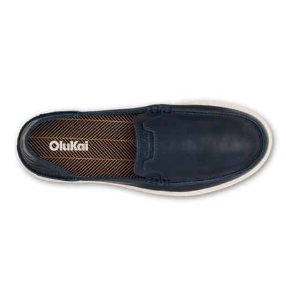 OluKai Kākaha Nia Men‘s Suede Slip-On Shoes - Mood Indigo