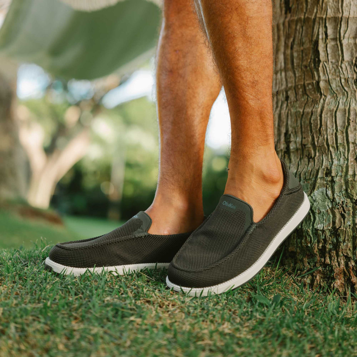 OluKai Kākaha Mesh Men‘s Slip-On Shoes - Nori