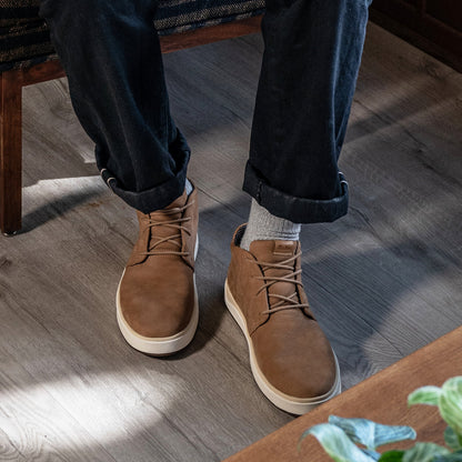 OluKai Papakū 'Ili Men’s Waterproof Leather Boots- Tan