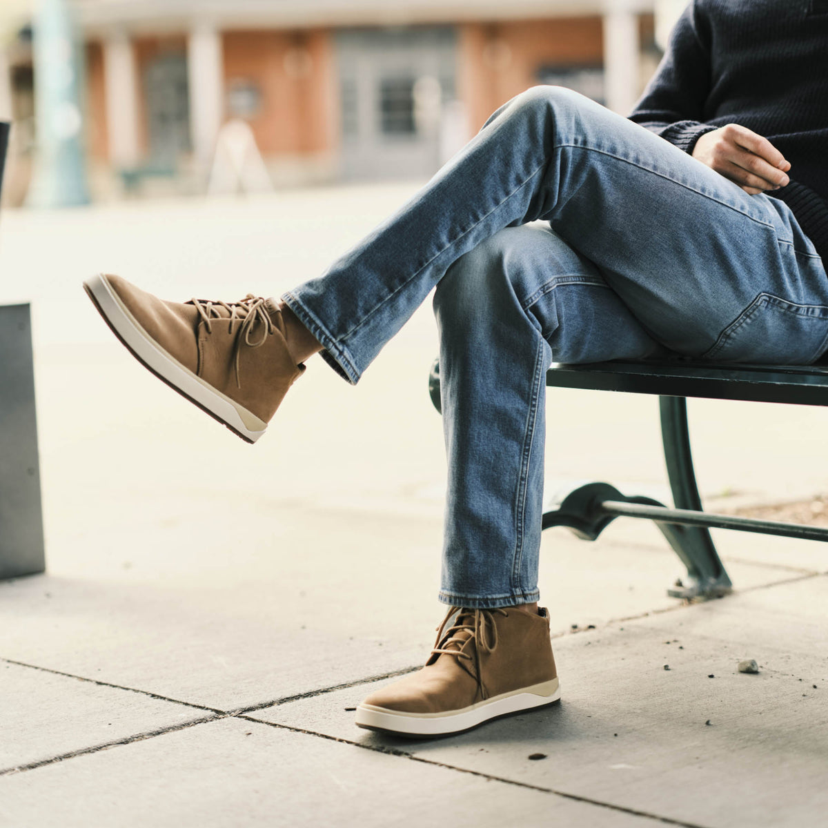 OluKai Papakū 'Ili Men’s Waterproof Leather Boots- Tan