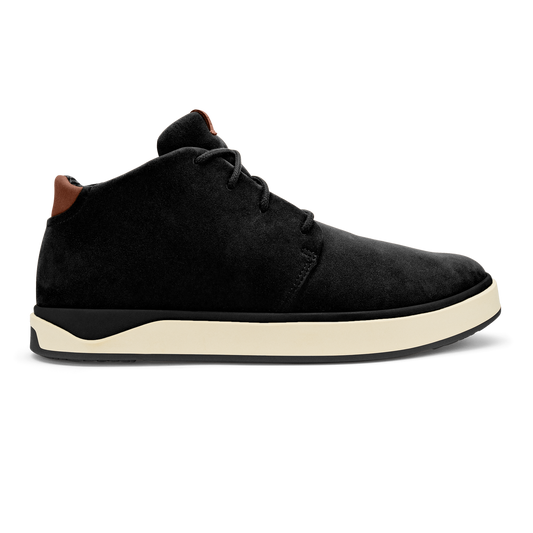 OluKai Papakū 'Ili Men’s Waterproof Leather Boots- Black