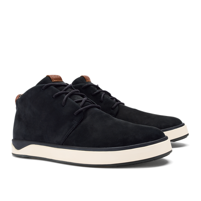 OluKai Papakū 'Ili Men’s Waterproof Leather Boots- Black