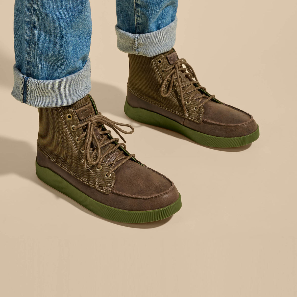OluKai Mōlina Men’s Waterproof Leather Boots - Mustang Hanu