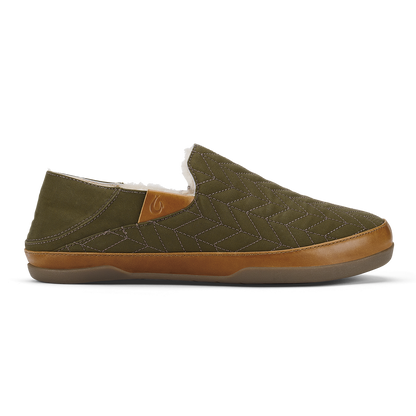 OluKai Hanohano Men’s Waxed Canvas Slippers - Husk