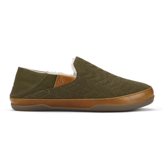 OluKai Hanohano Men’s Waxed Canvas Slippers - Husk