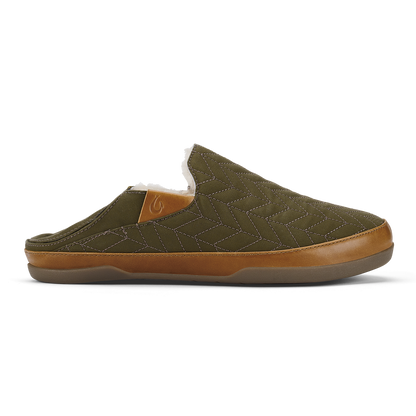 OluKai Hanohano Men’s Waxed Canvas Slippers - Husk
