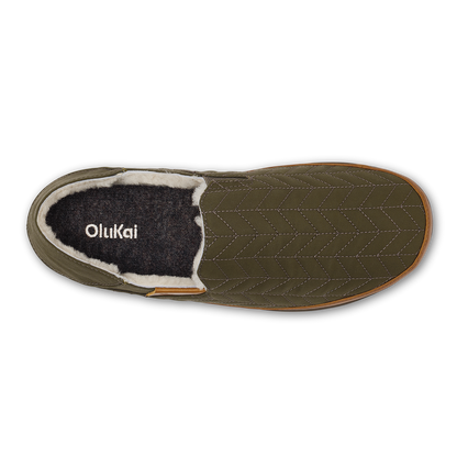 OluKai Hanohano Men’s Waxed Canvas Slippers - Husk