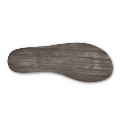 OluKai Moloā Men's Nubuck Leather Slippers - Dark Wood