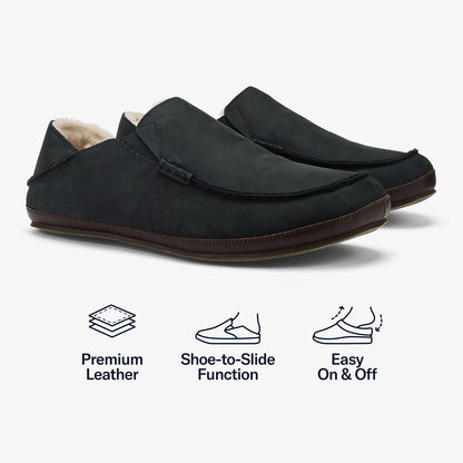 OluKai Moloā Slipper - Black / Dk Java