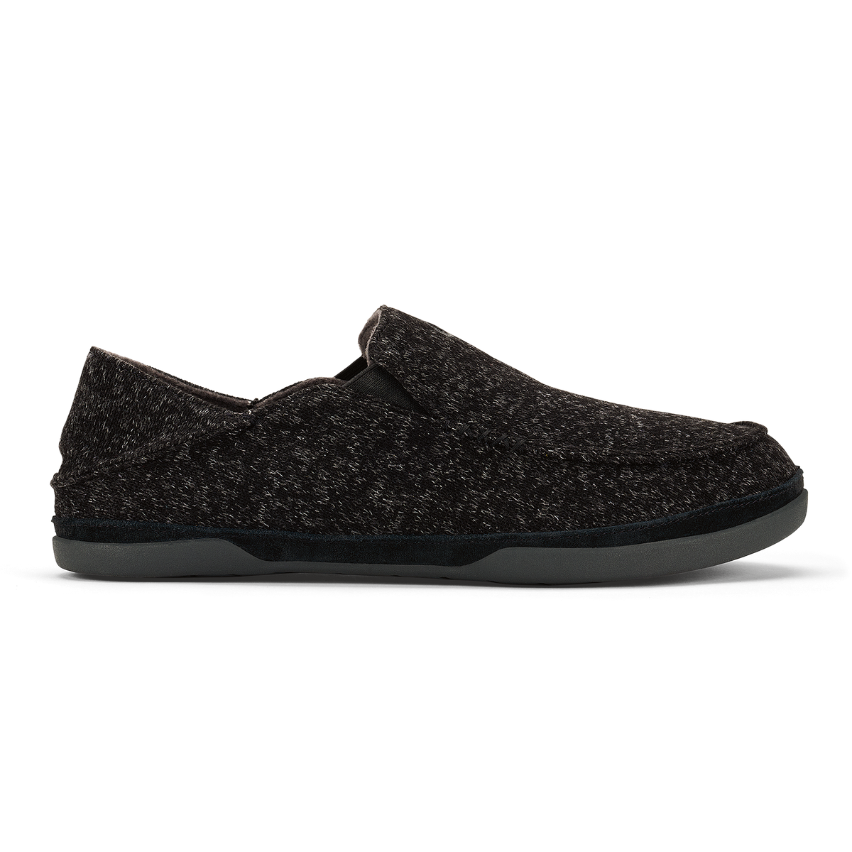 OluKai Moloā Hulu Men’s Wool Slippers - Black