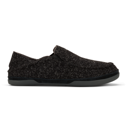 OluKai Moloā Hulu Men’s Wool Slippers - Black