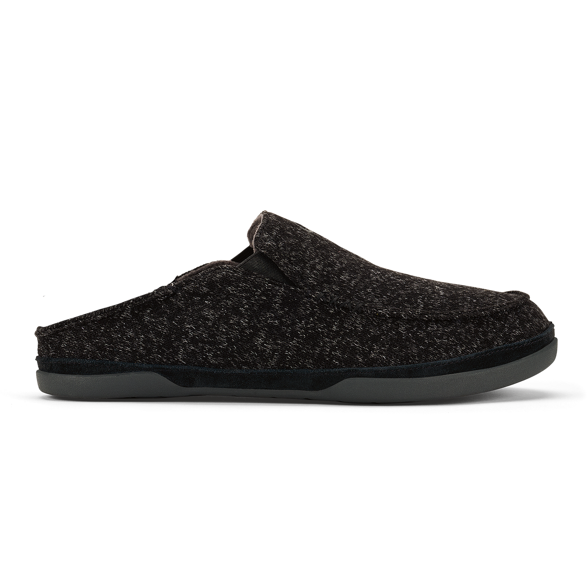 OluKai Moloā Hulu Men’s Wool Slippers - Black
