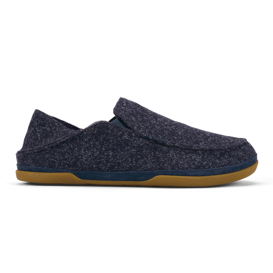 OluKai Moloā Hulu Men’s Wool Slippers - Trench Blue