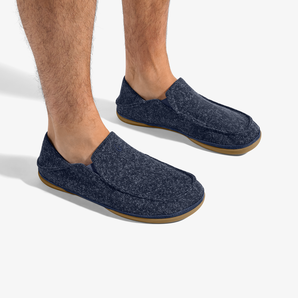 OluKai Moloā Hulu Men’s Wool Slippers - Trench Blue