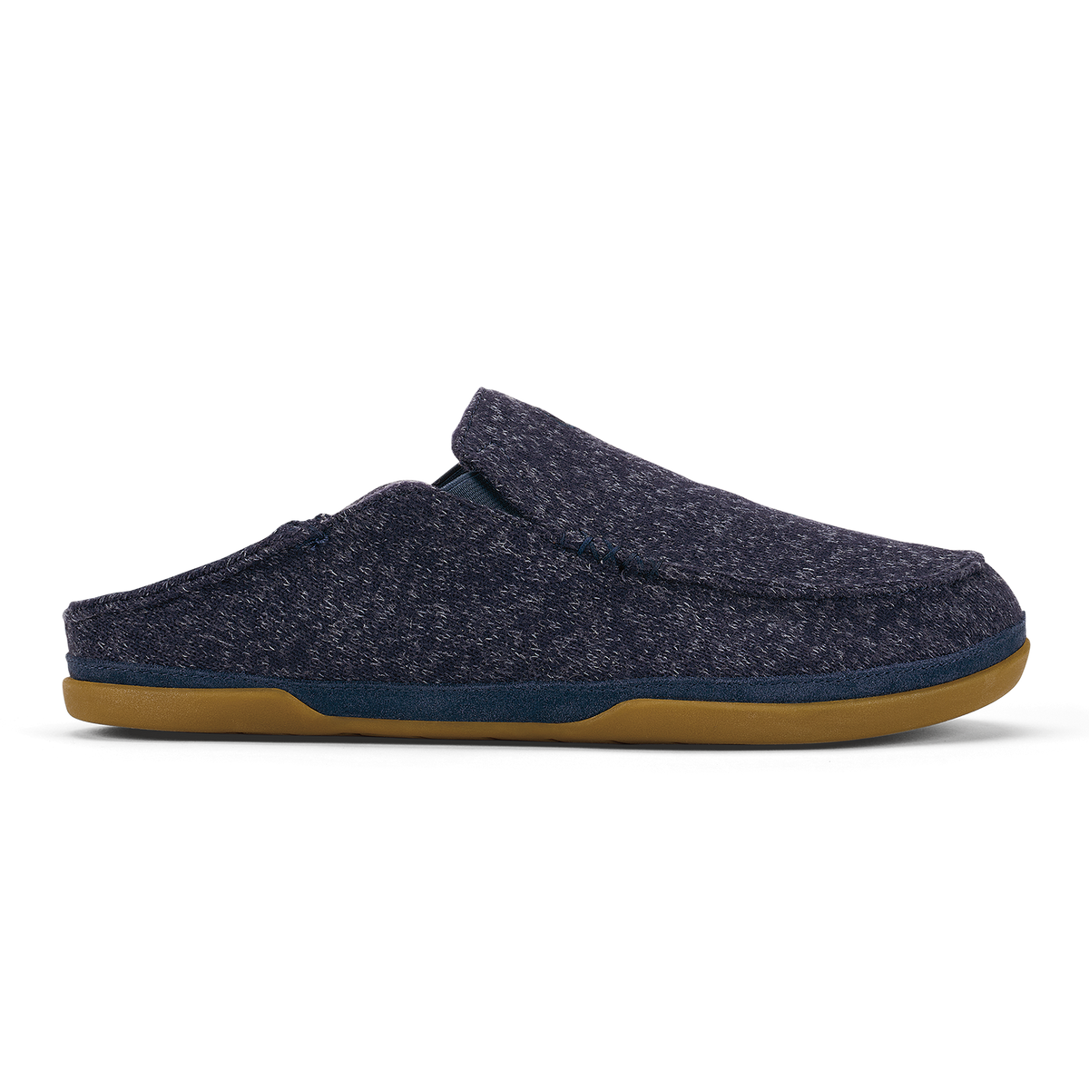 OluKai Moloā Hulu Men’s Wool Slippers - Trench Blue