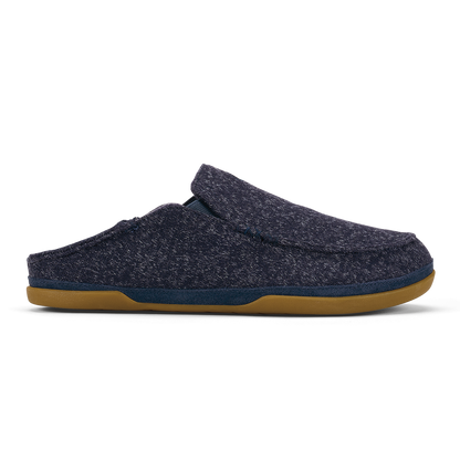 OluKai Moloā Hulu Men’s Wool Slippers - Trench Blue