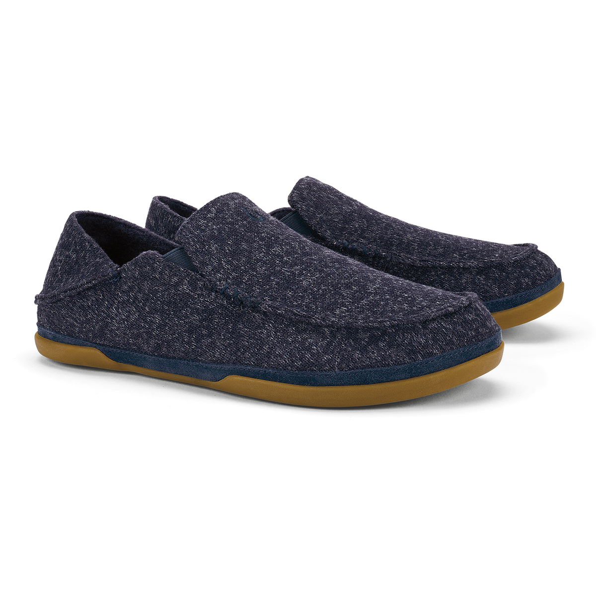 OluKai Moloā Hulu Men’s Wool Slippers - Trench Blue