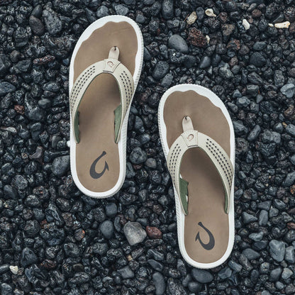 OluKai Ulele Men's Water-Ready Beach Sandals - Clay / Mustang