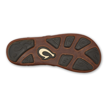 OluKai Mekila Men's Full-Grain Leather Beach Sandals - Natural