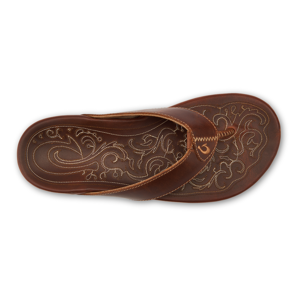 OluKai Mekila Men's Full-Grain Leather Beach Sandals - Natural