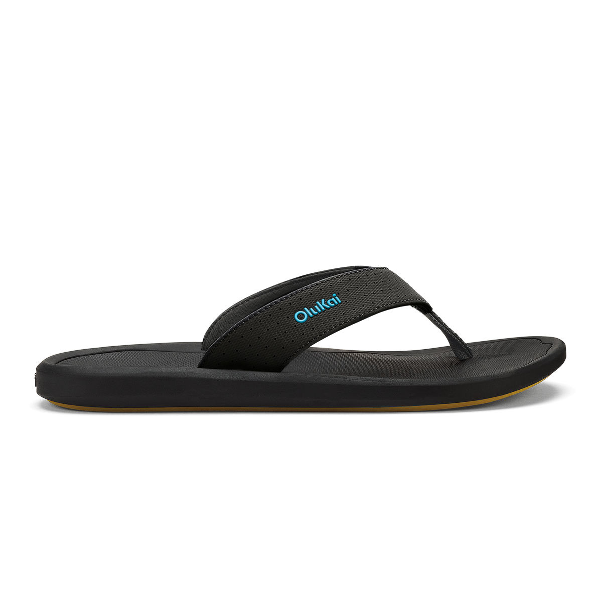 OluKai Ki‘i Men’s Water Ready Beach Sandals - Lava Rock / Bold Blue