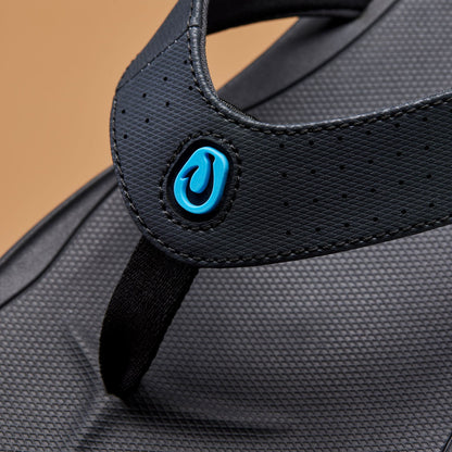 OluKai Ki‘i Men’s Water Ready Beach Sandals - Lava Rock / Bold Blue