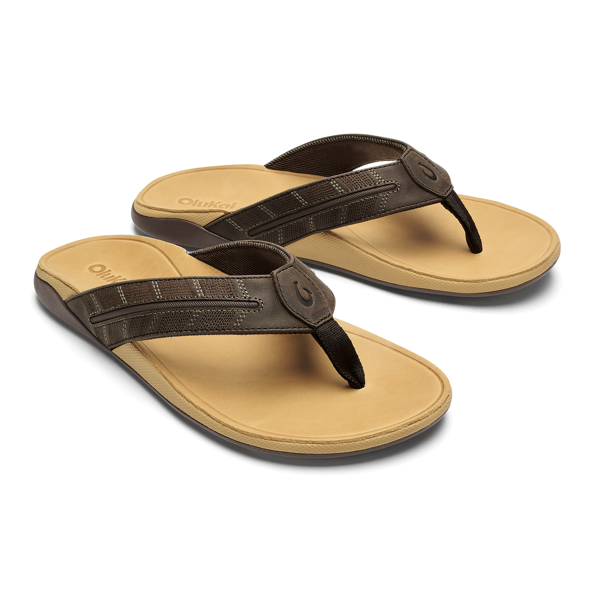 OluKai Tuahine Palm - Dk Java / Golden Sand