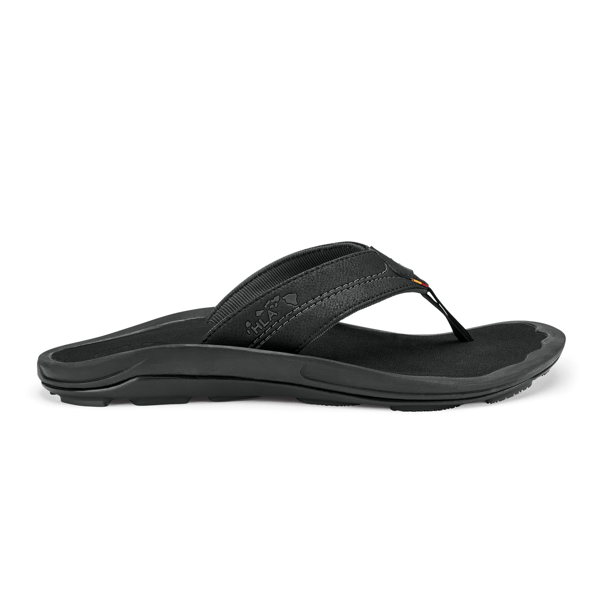 OluKai Kīpī Men’s Comfortable Beach Sandals - Black