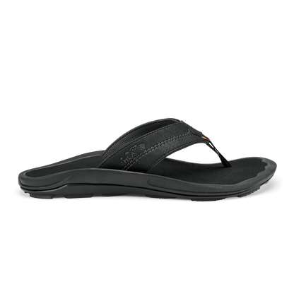 OluKai Kīpī Men’s Comfortable Beach Sandals - Black