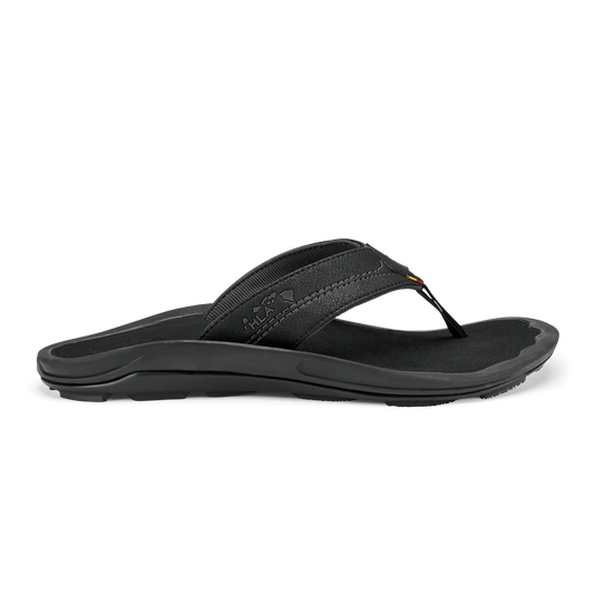 OluKai Kīpī Men’s Comfortable Beach Sandals - Black