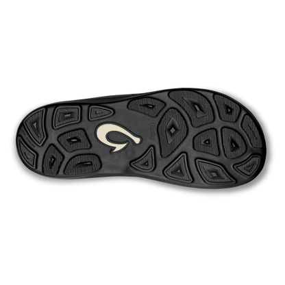OluKai Kīpī Men’s Comfortable Beach Sandals - Black