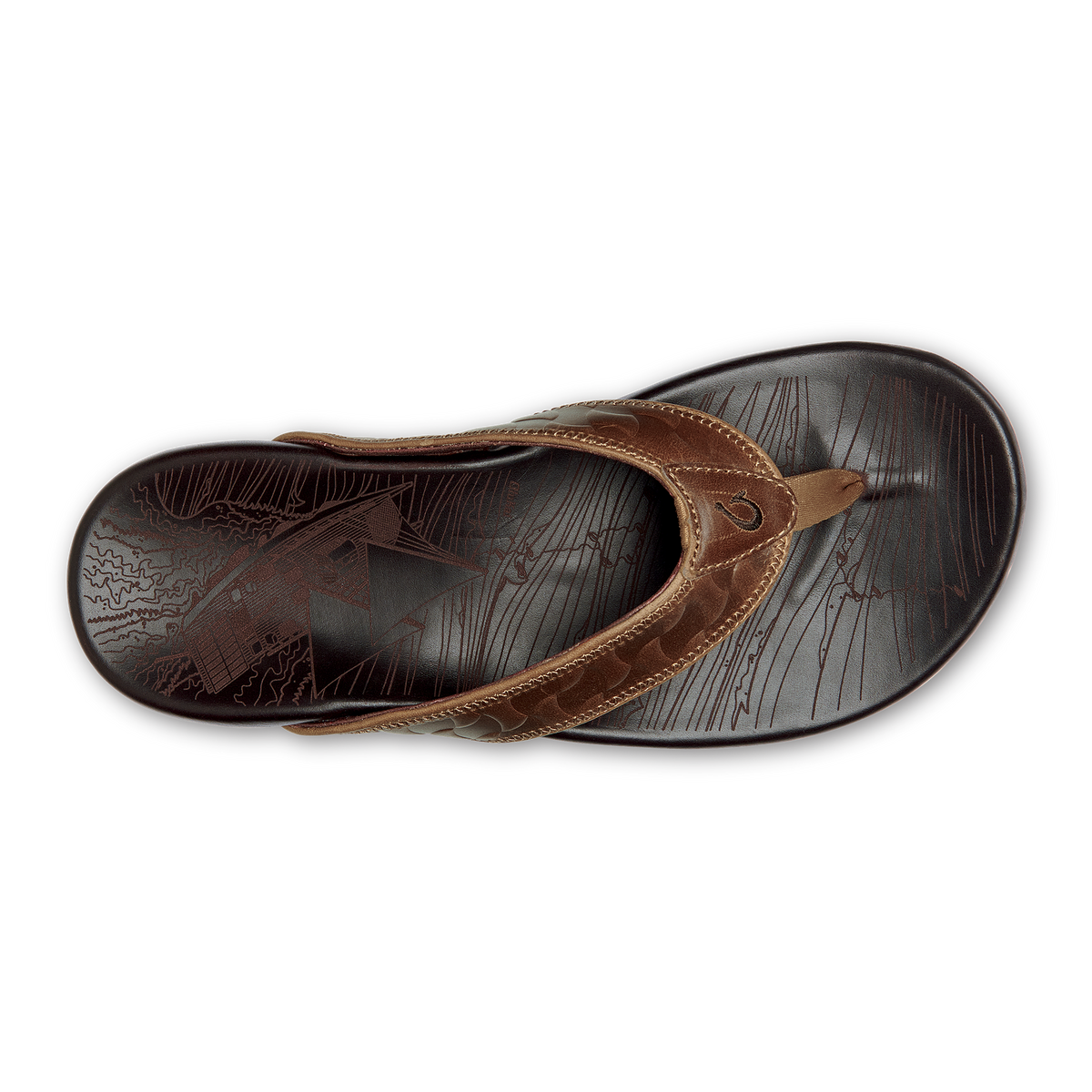 OluKai Hikianalia - Tan / Dark Java