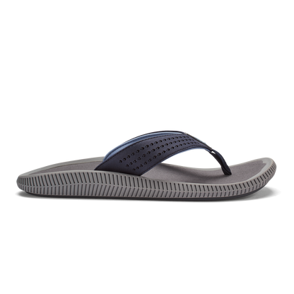 OluKai Ulele Men's Beach Sandals - Blue Depth / Charcoal