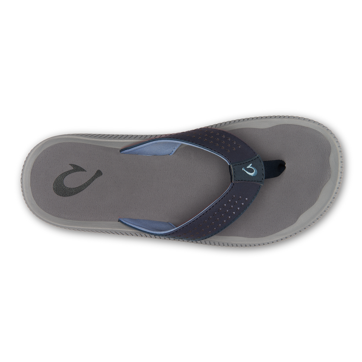 OluKai Ulele Men's Beach Sandals - Blue Depth / Charcoal
