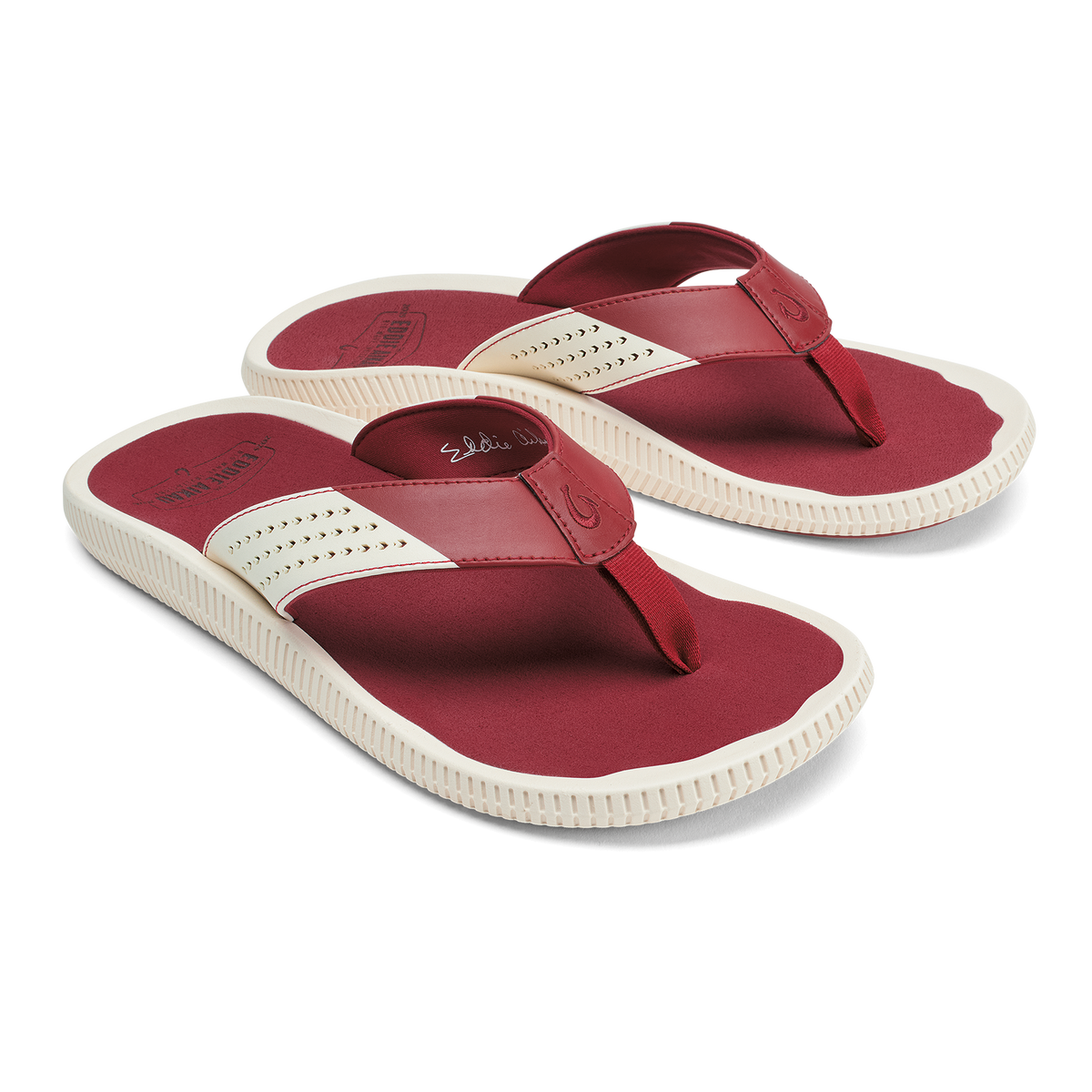 OluKai Ulele - Off White / Deep Red