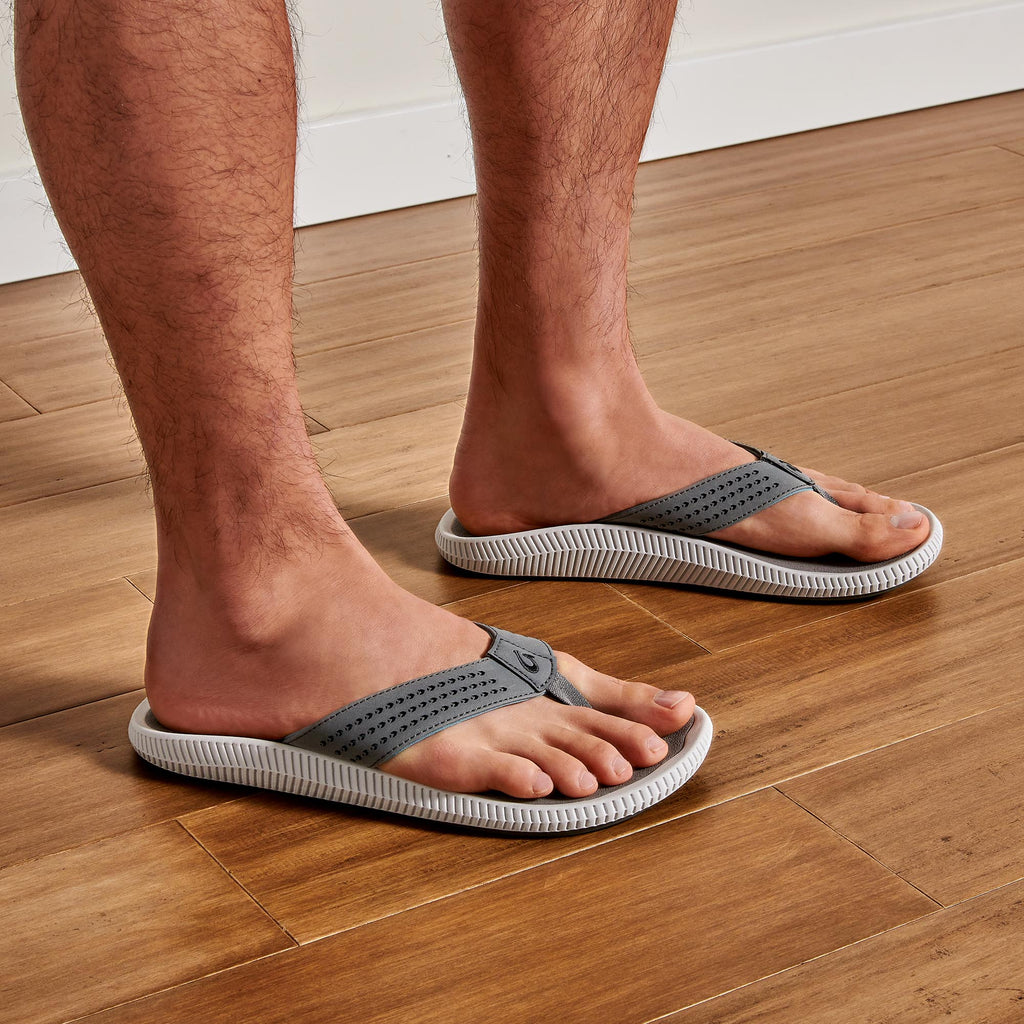 OluKai Ulele Men's Water-Ready Beach Sandals - Stone