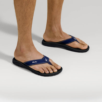 OluKai ‘Ohana Men's Beach Sandals - Navy / Onyx