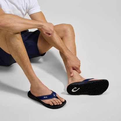OluKai ‘Ohana Men's Beach Sandals - Navy / Onyx