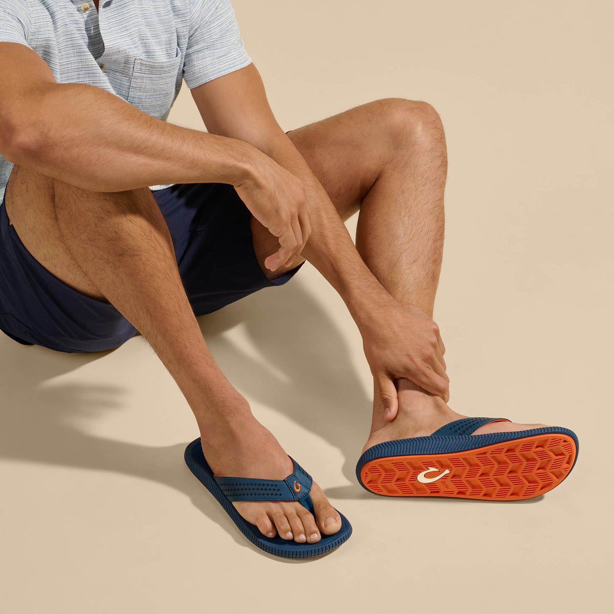 OluKai Ulele Men's Water-Ready Beach Sandals - Lagoon