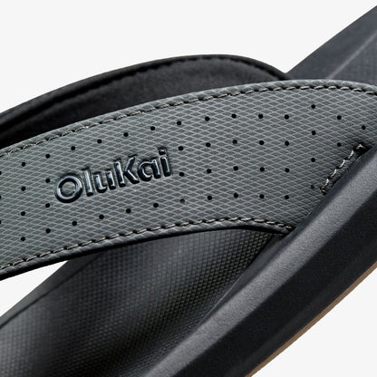 OluKai Ki‘i Men’s Water Ready Beach Sandals - Rock / Lava Rock